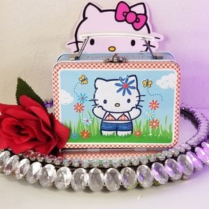 Hello Kitty Mini Tin Lunch Box Case Summer Bikini Sanrio New